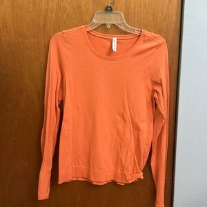 Athleta Orange Long Sleeve Top